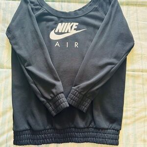 Nike Air, black,  off the shoulder sweatshirt